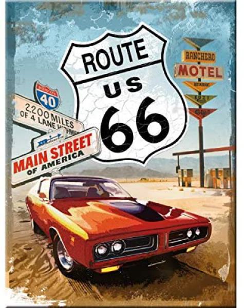 Magnet Route 66 Red Car