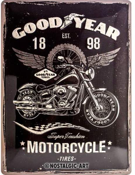 Blechschild 30X40 Goodyear Motorcycle