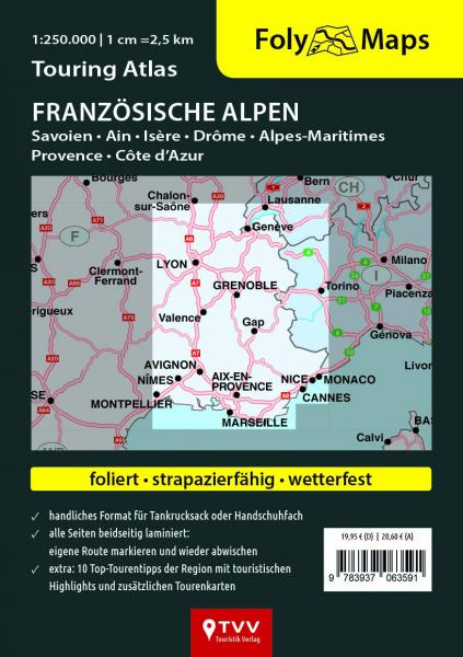 FolyMaps Touringatlas Französische Alpen